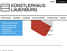 Tablet Screenshot of kuenstlerhaus-lauenburg.de